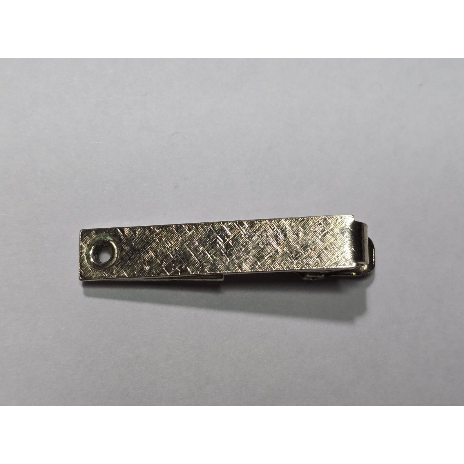 Vintage Textured Tie Bar Clasp  Clip Gold Toned